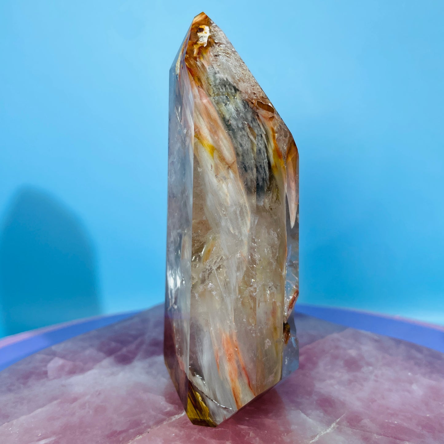 Amphibole Quartz Chunky Medium Tower