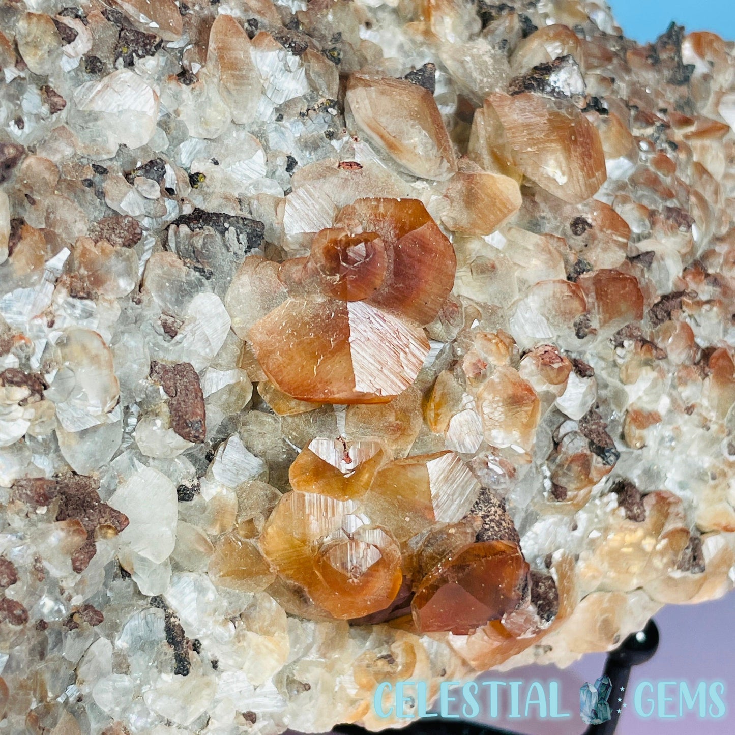 Hematite Pagoda Calcite Large Cluster Specimen