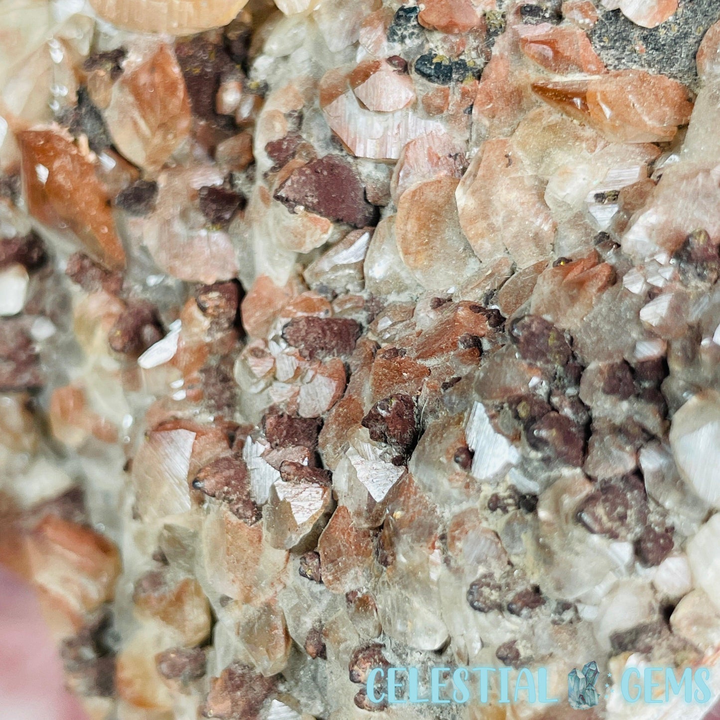 Hematite Pagoda Calcite Large Cluster Specimen