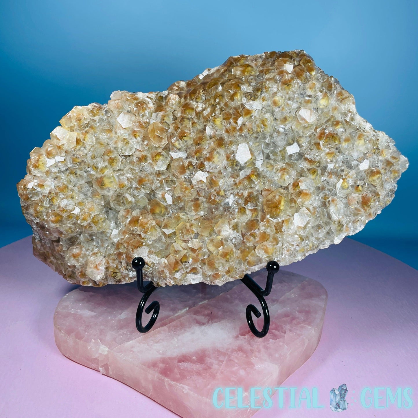 Translucent Hematite Pagoda Calcite Large Cluster Specimen (Video)