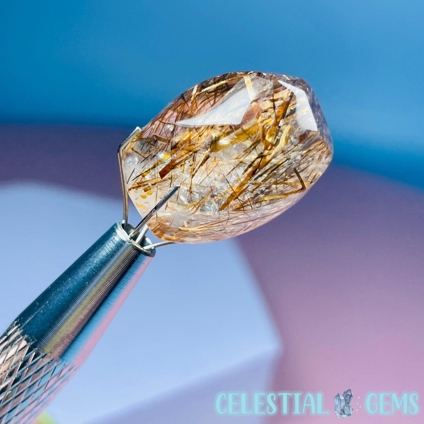 Rutilated Quartz Mini Gemstone Specimen