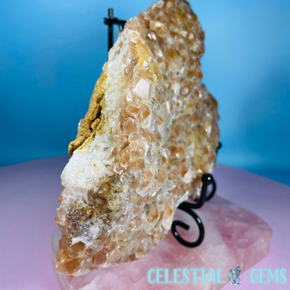 Translucent Hematite Pagoda Calcite Large Cluster Specimen (Video)