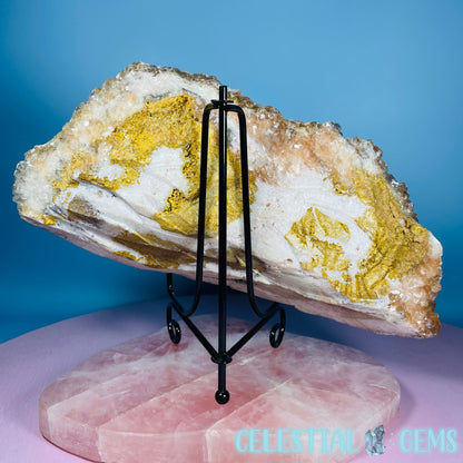 Translucent Hematite Pagoda Calcite Large Cluster Specimen (Video)