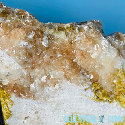 Translucent Hematite Pagoda Calcite Large Cluster Specimen (Video)