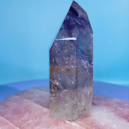 High Grade Trapiche Amethyst Chunky Medium Tower (Video)