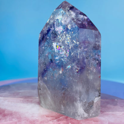 High Grade Trapiche Amethyst Chunky Medium Tower (Video)