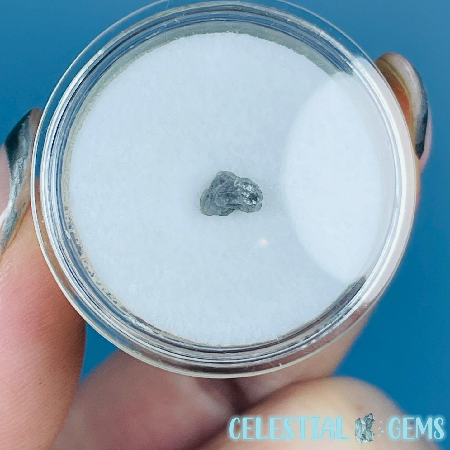 Salt & Pepper Diamond Tiny Crystal Specimen in Pottle (Video)