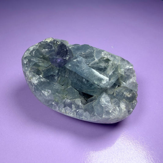 Celestite Small Semi-Polished Cluster Geode