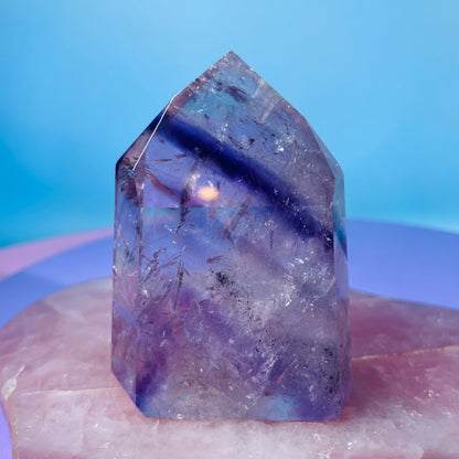 High Grade Trapiche Amethyst Chunky Medium Tower (Video)