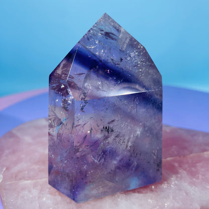 High Grade Trapiche Amethyst Chunky Medium Tower (Video)