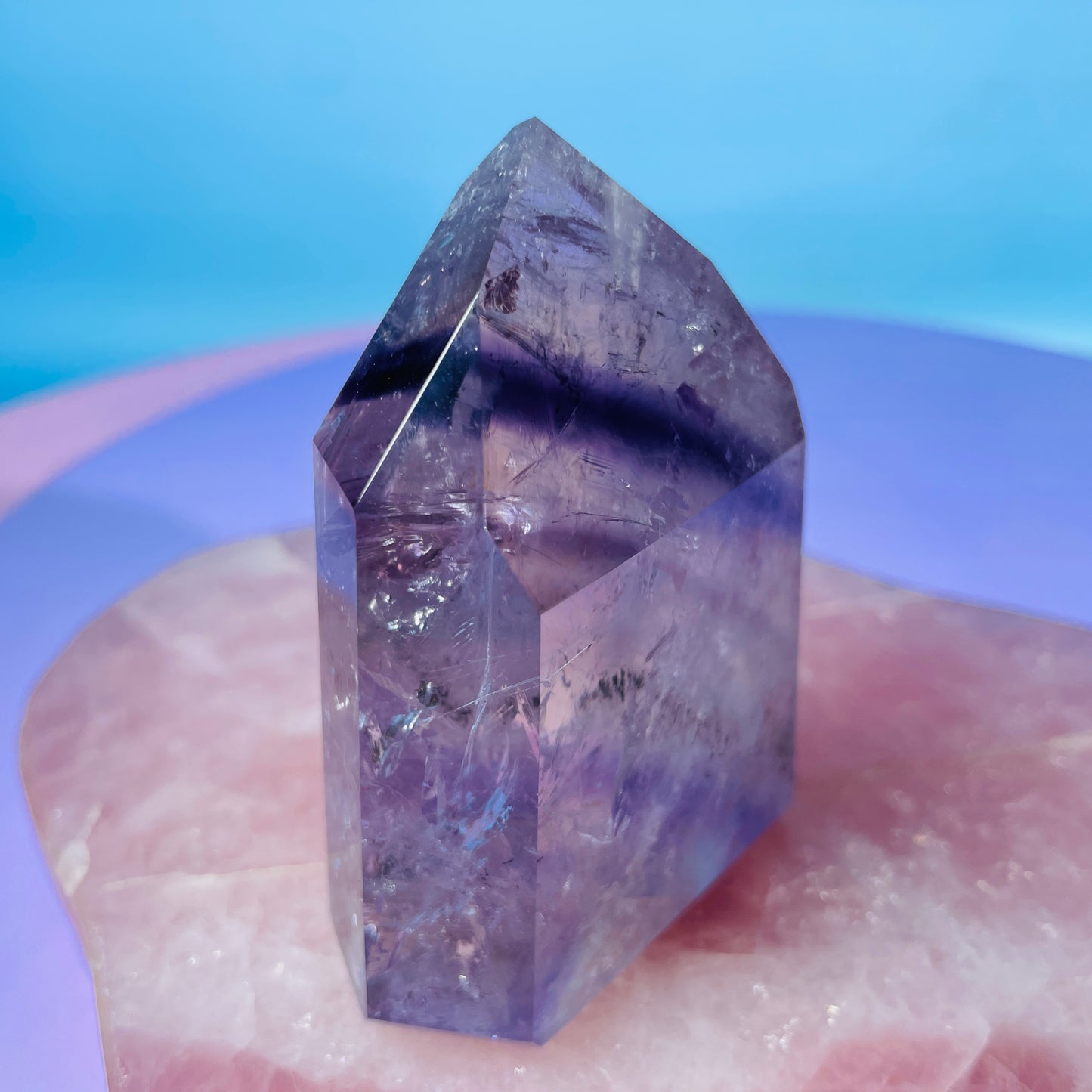 High Grade Trapiche Amethyst Chunky Medium Tower (Video)
