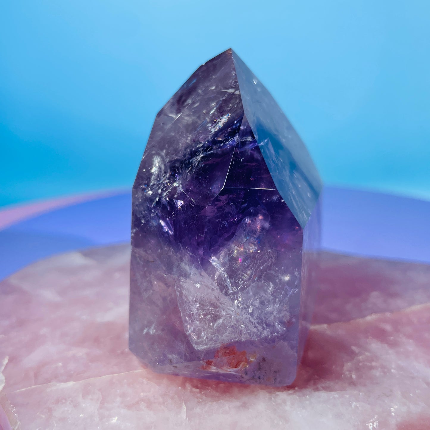 High Grade Trapiche Amethyst Chunky Medium Tower (Video)