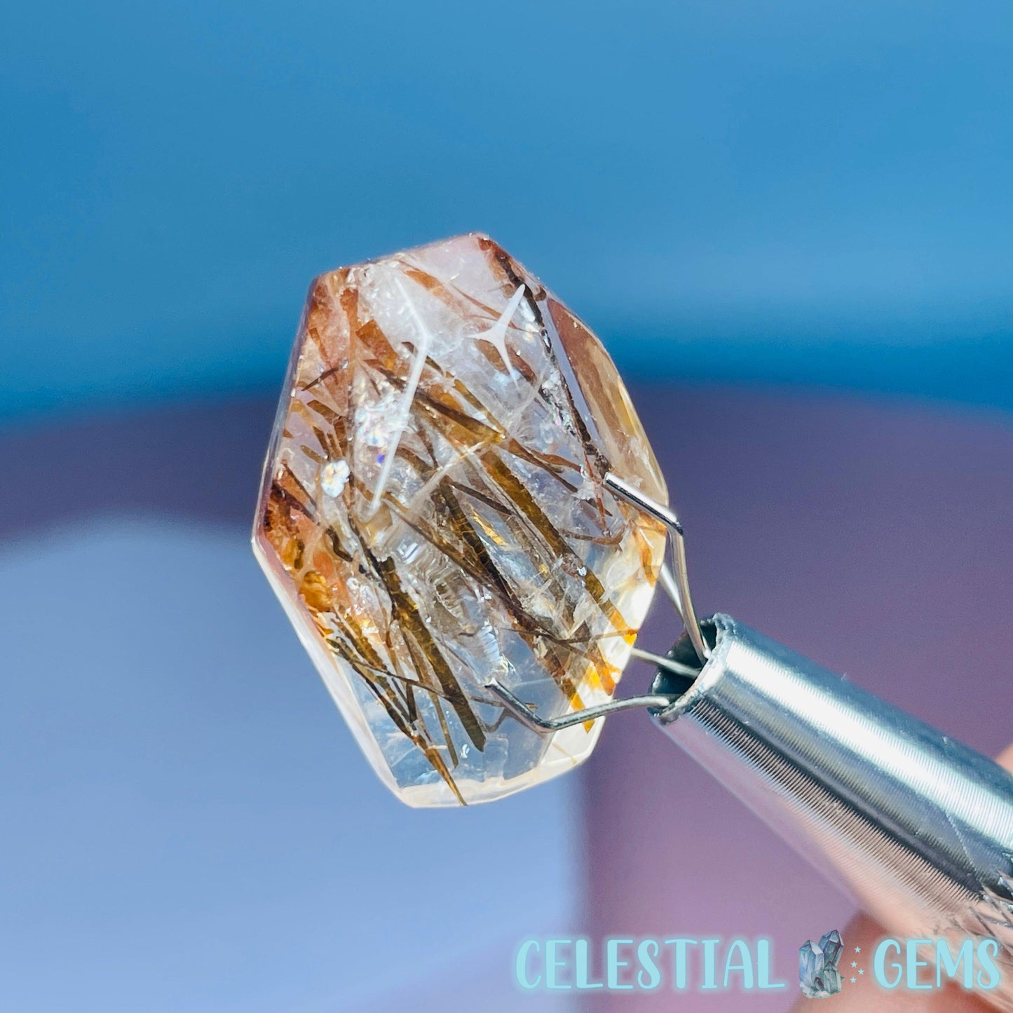 Rutilated Quartz Mini Gemstone Specimen