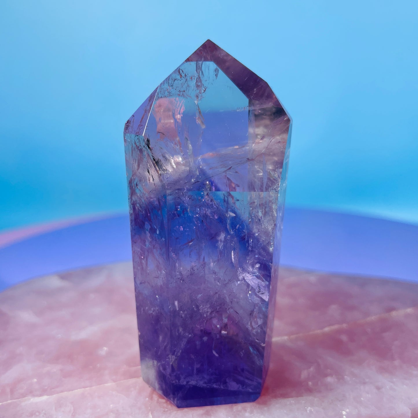 High Grade Trapiche Amethyst Small Tower (Video)