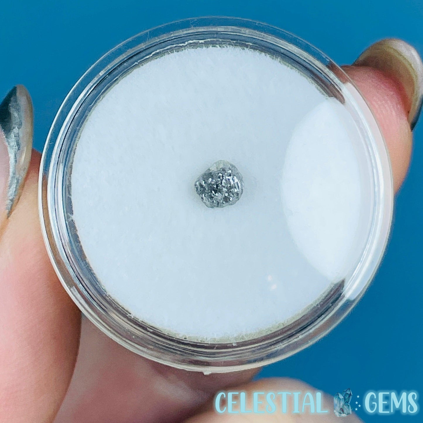 Salt & Pepper Diamond Tiny Crystal Specimen in Pottle (Video)