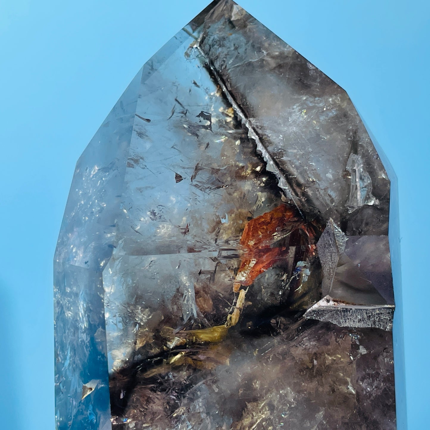 Skeletal Smoky Quartz Large Tower (Video)