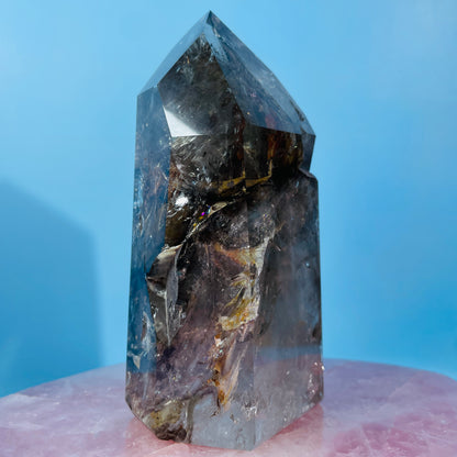 Skeletal Smoky Quartz Large Tower (Video)