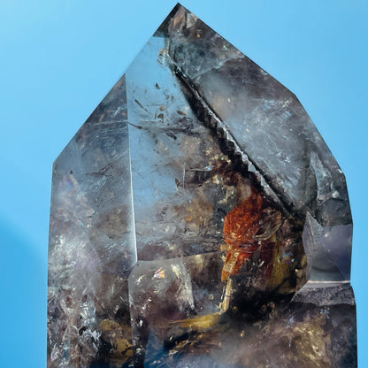 Skeletal Smoky Quartz Large Tower (Video)