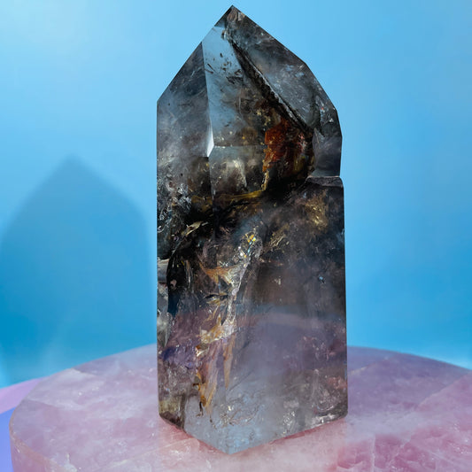 Skeletal Smoky Quartz Large Tower (Video)