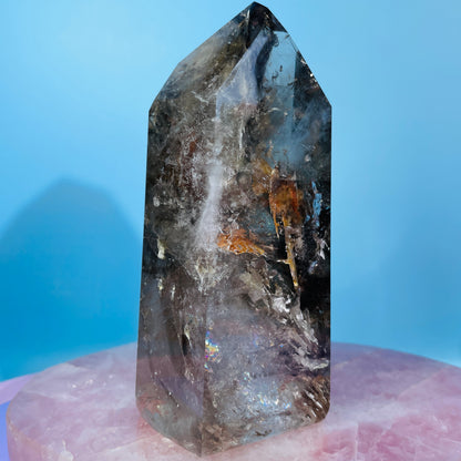 Skeletal Smoky Quartz Large Tower (Video)