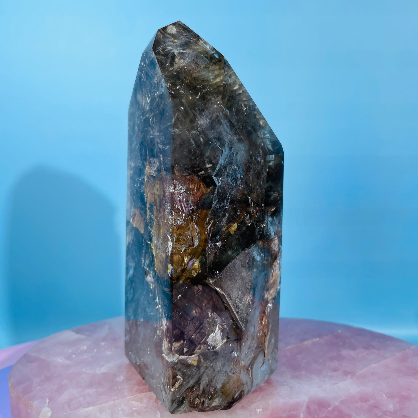 Skeletal Smoky Quartz Large Tower (Video)