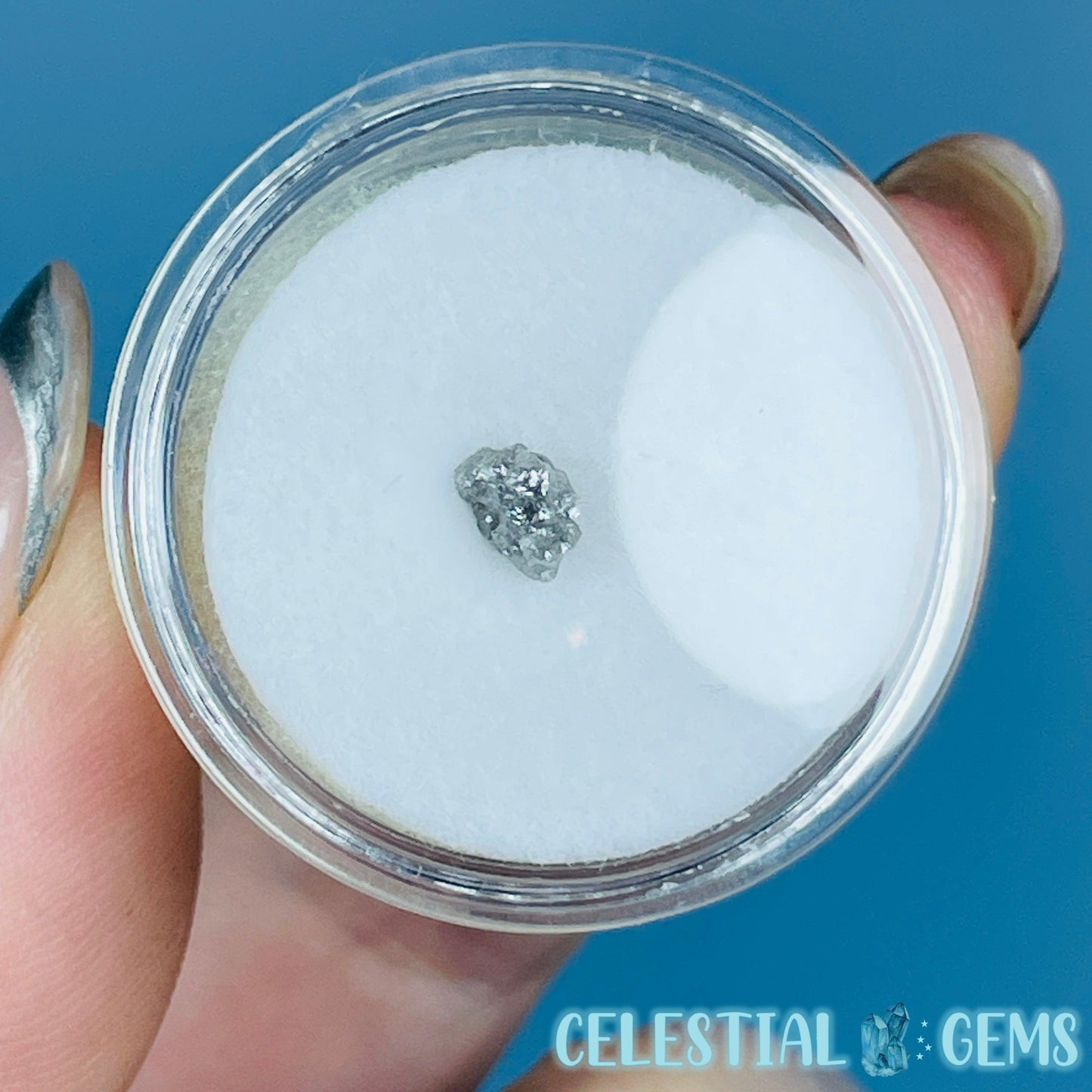 Salt & Pepper Diamond Tiny Crystal Specimen in Pottle (Video)