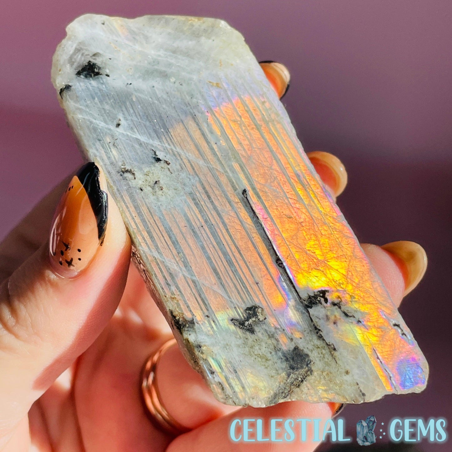 Labradorite Semi-Polished Papa Iti (He Kohiko Pai!)