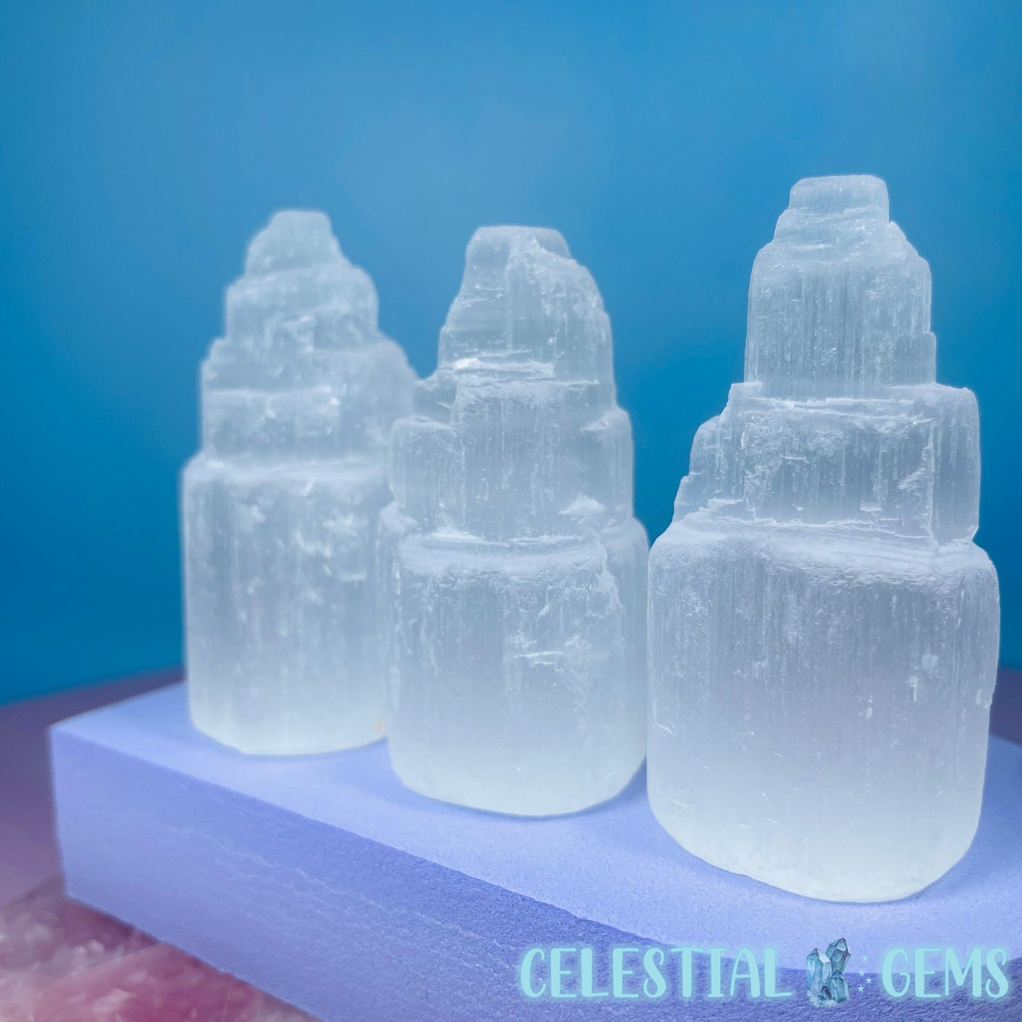 Selenite (Satin Spar) Natural Mini Tower 6cm