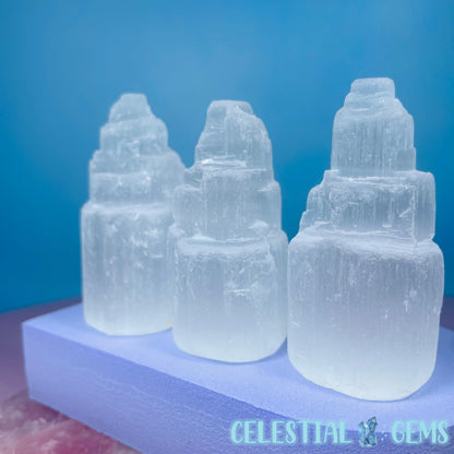 Selenite (Satin Spar) Natural Mini Tower 6cm