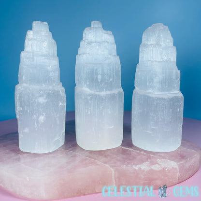 Selenite (Satin Spar) Natural Small Tower 10cm