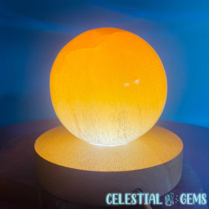 Orange Selenite (Satin Spar) Large Sphere 8cm