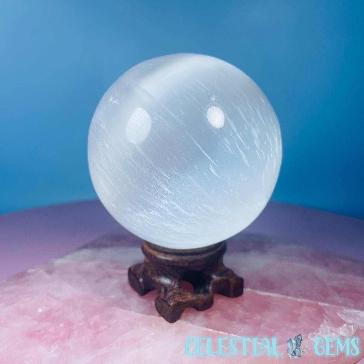 Selenite (Satin Spar) Large Sphere 8cm