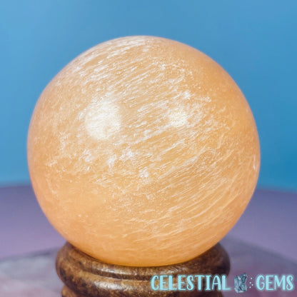 Orange Selenite (Satin Spar) Medium Sphere 5cm