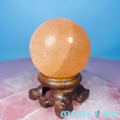 Orange Selenite (Satin Spar) Medium Sphere 5cm