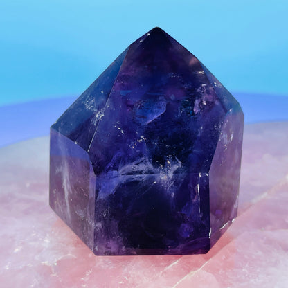 High Grade Dark Amethyst Small Tower