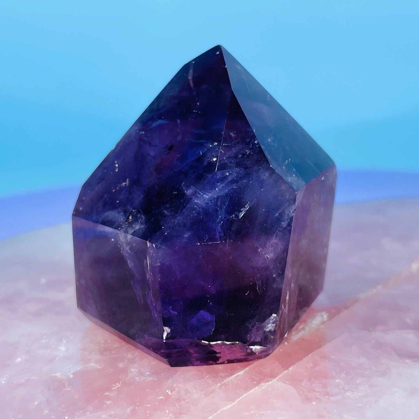 High Grade Dark Amethyst Small Tower