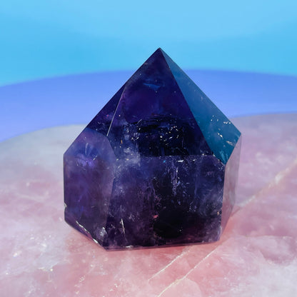 High Grade Dark Amethyst Small Tower