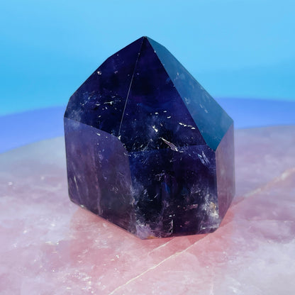 High Grade Dark Amethyst Small Tower