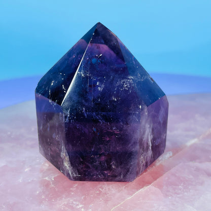 High Grade Dark Amethyst Small Tower