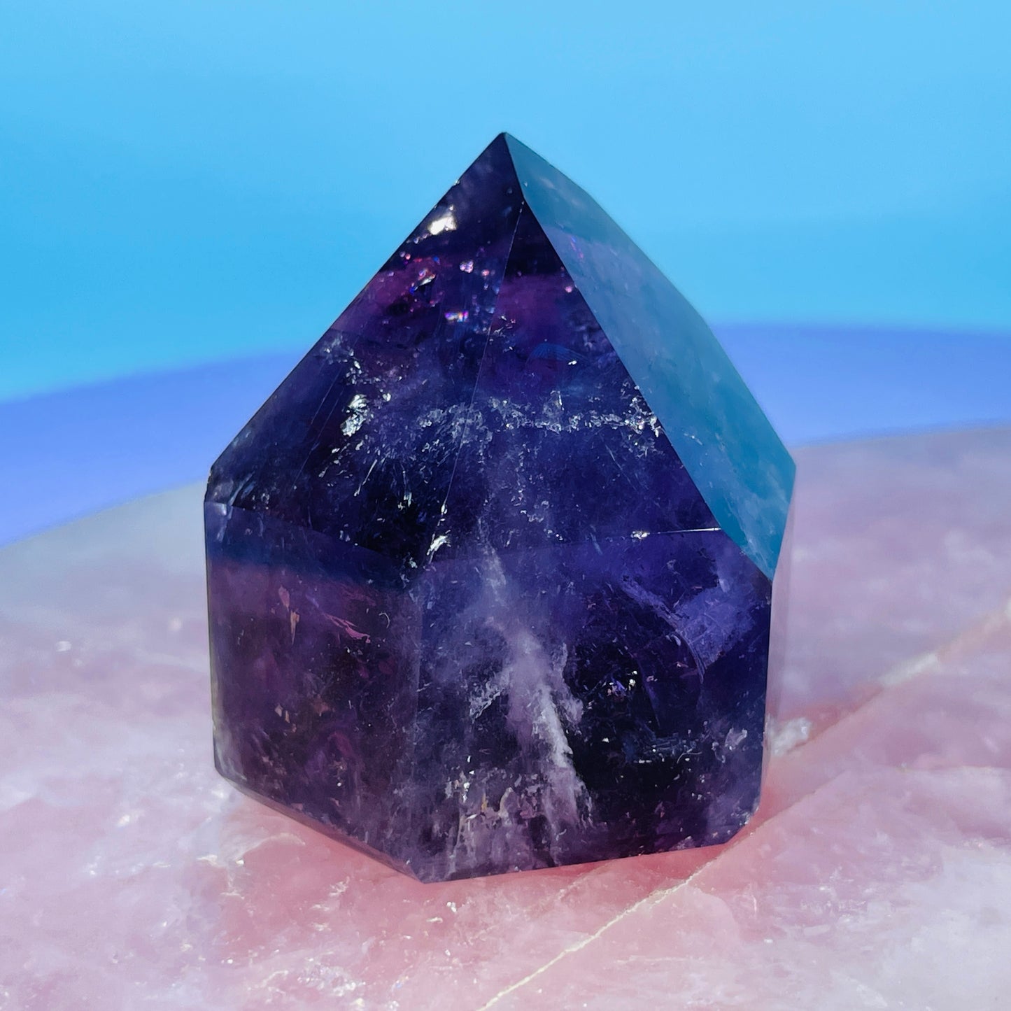 High Grade Dark Amethyst Small Tower