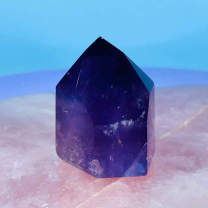 High Grade Dark Amethyst Small Tower