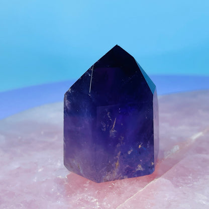 High Grade Dark Amethyst Small Tower