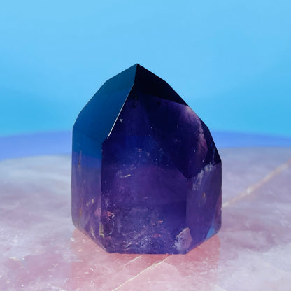High Grade Dark Amethyst Small Tower
