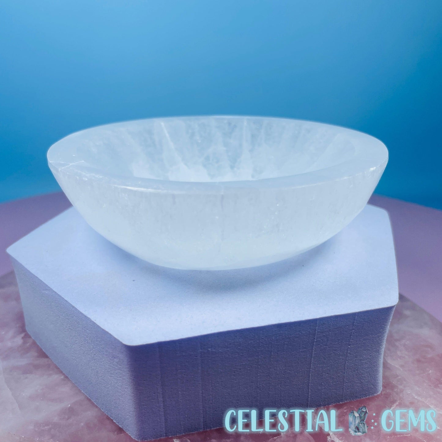 Selenite (Satin Spar) Round Small Bowl 10cm