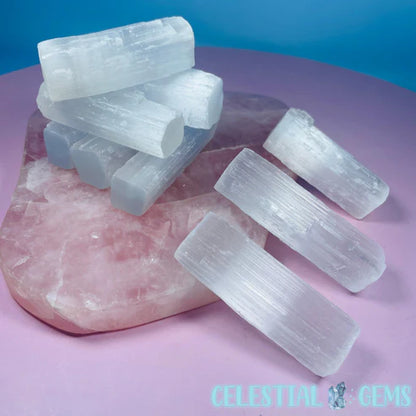 10x Selenite (Satin Spar) Natural Small Stick 5-6cm (Value Pack)