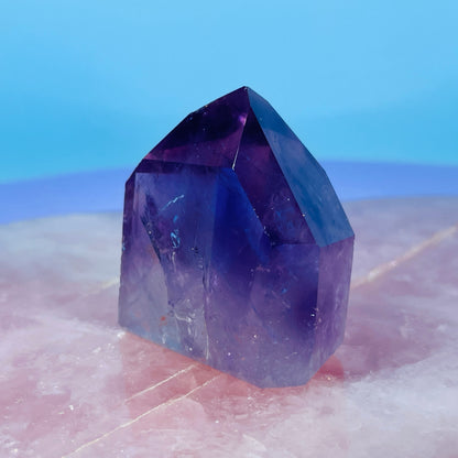 High Grade Dark Amethyst Small Tower