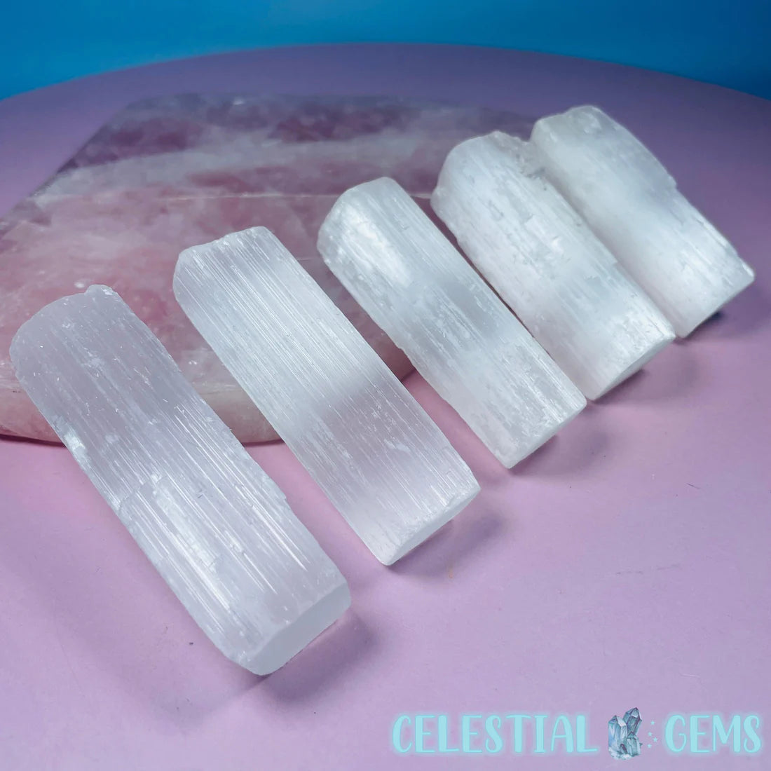 10x Selenite (Satin Spar) Natural Small Stick 5-6cm (Value Pack)