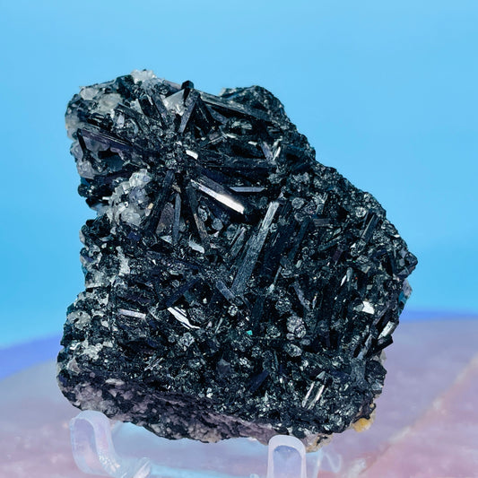 Namibian Black Tourmaline + Yellow Mica Small Cluster Specimen