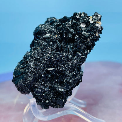 Namibian Black Tourmaline + Yellow Mica Small Cluster Specimen