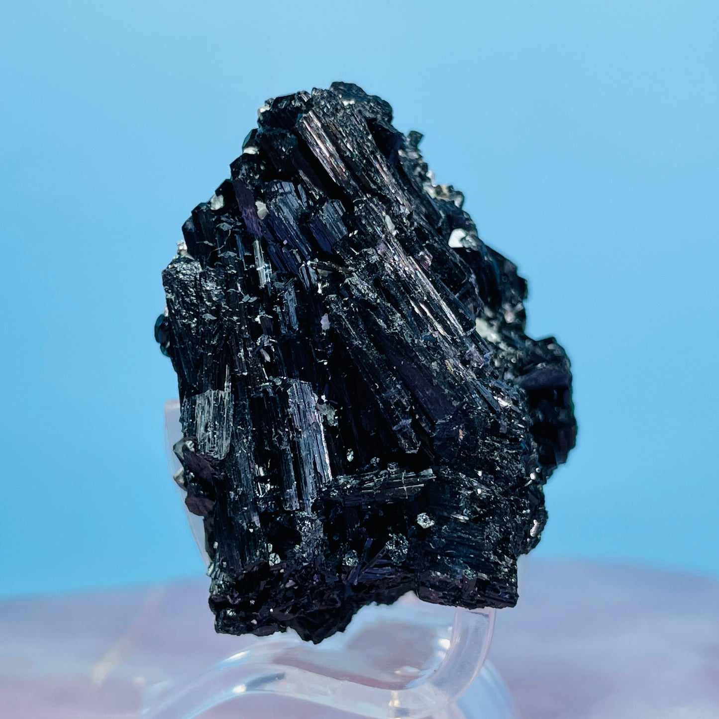 Namibian Black Tourmaline + Yellow Mica Small Cluster Specimen